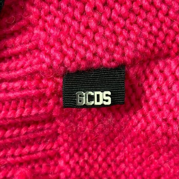 GCDS Red Distressed Hello Kitty Wool Alpaca Blend Sweater - Picture 9 of 12